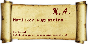 Marinkor Augusztina névjegykártya